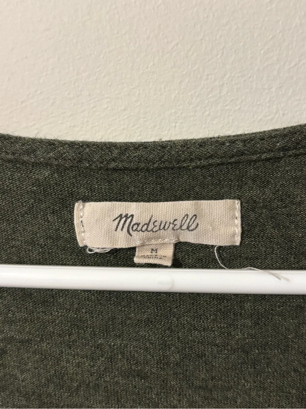 Sleeveless Madewell V-Neck Knit Dress in Olive Green Womens Size Medium - Picture 3 of 7